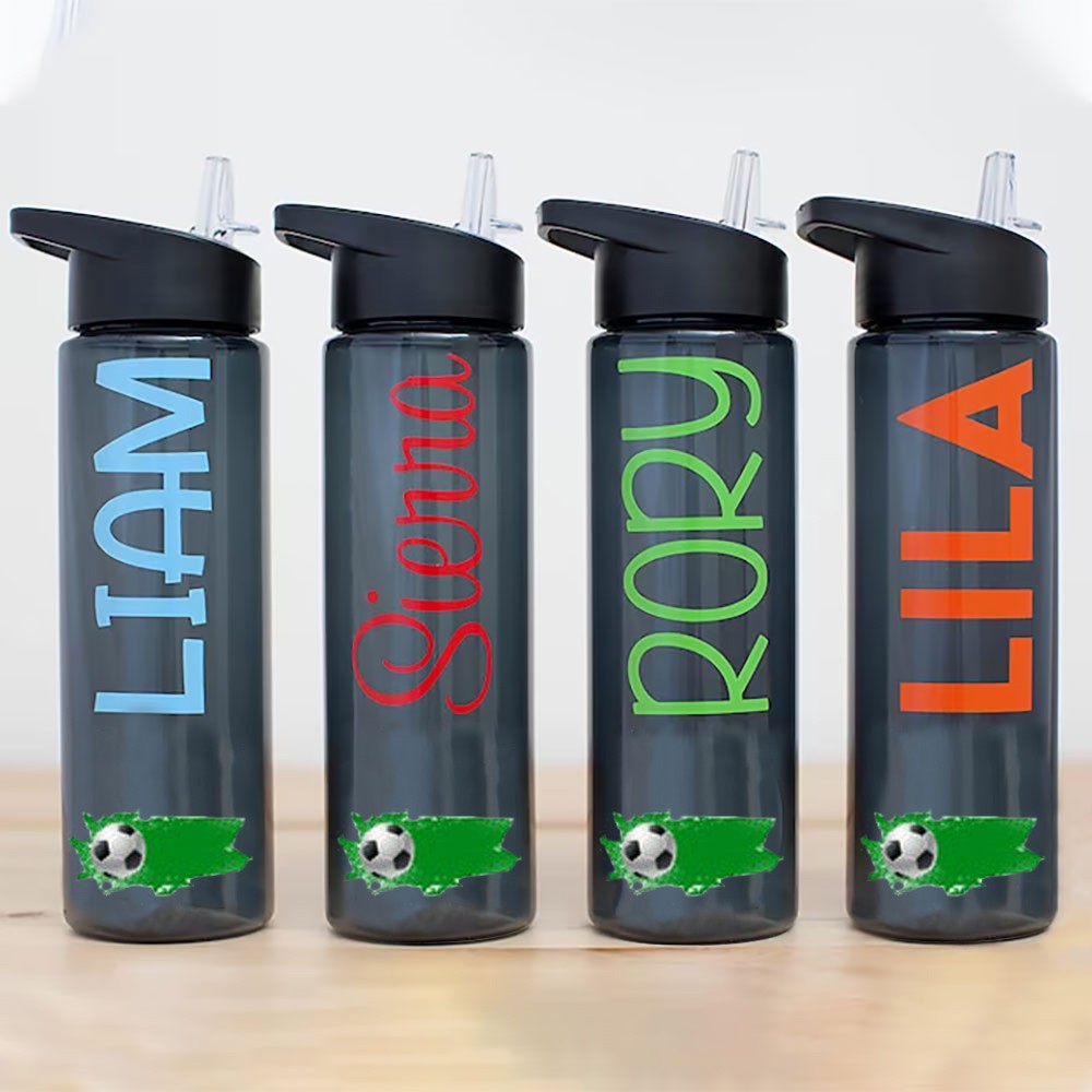 Soccer Water Bottle with Name