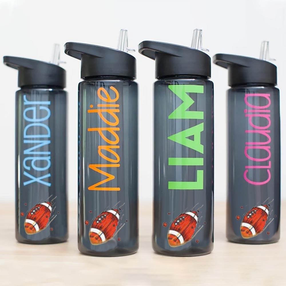 Football Water Bottle with Name