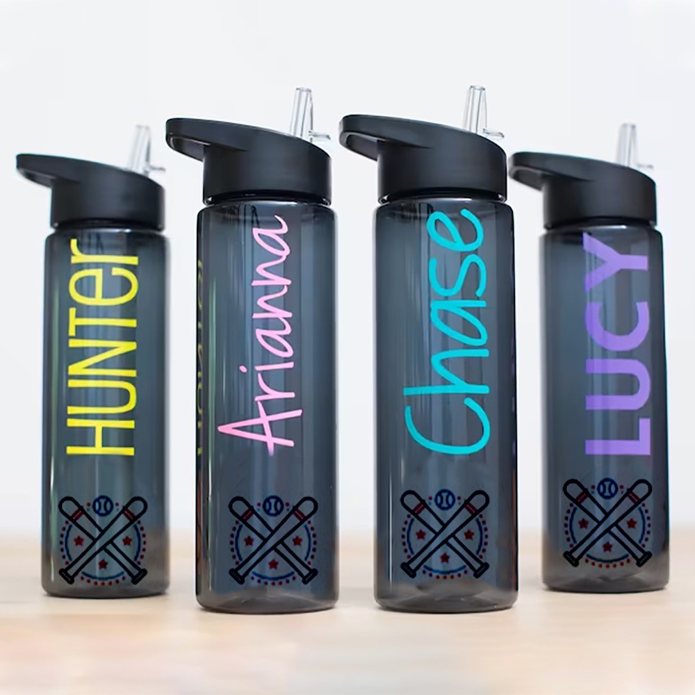 Baseball Water Bottle with Name