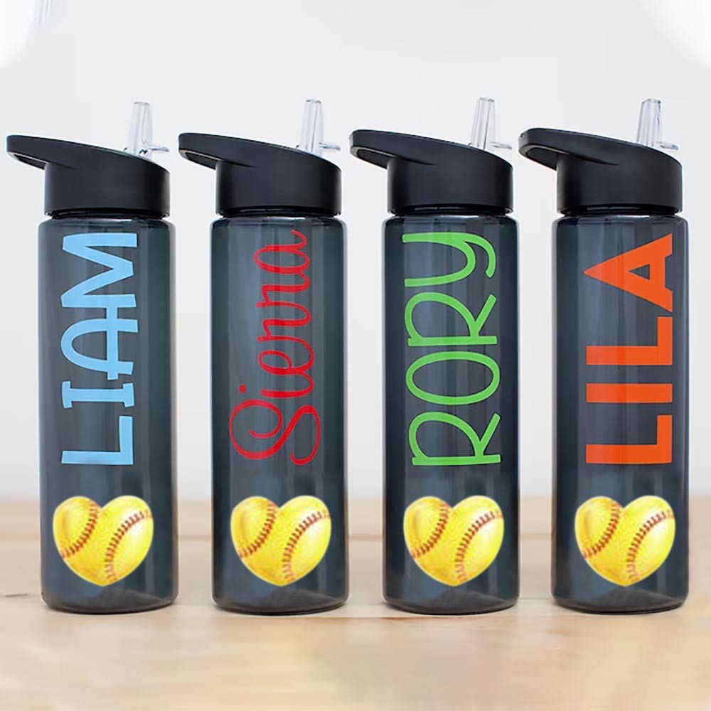 Softball Water Bottle with Name