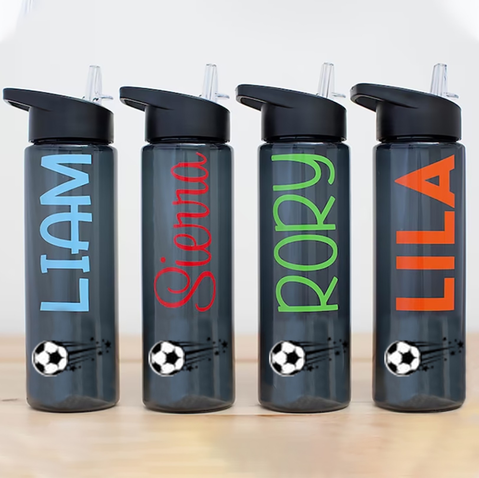 Soccer Water Bottle with Name