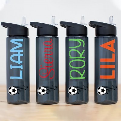 Soccer Water Bottle with Name