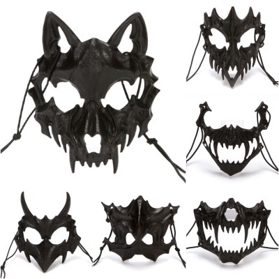 12 Styles Japanese Anime Dragon God Skeleton Half Face Mask 